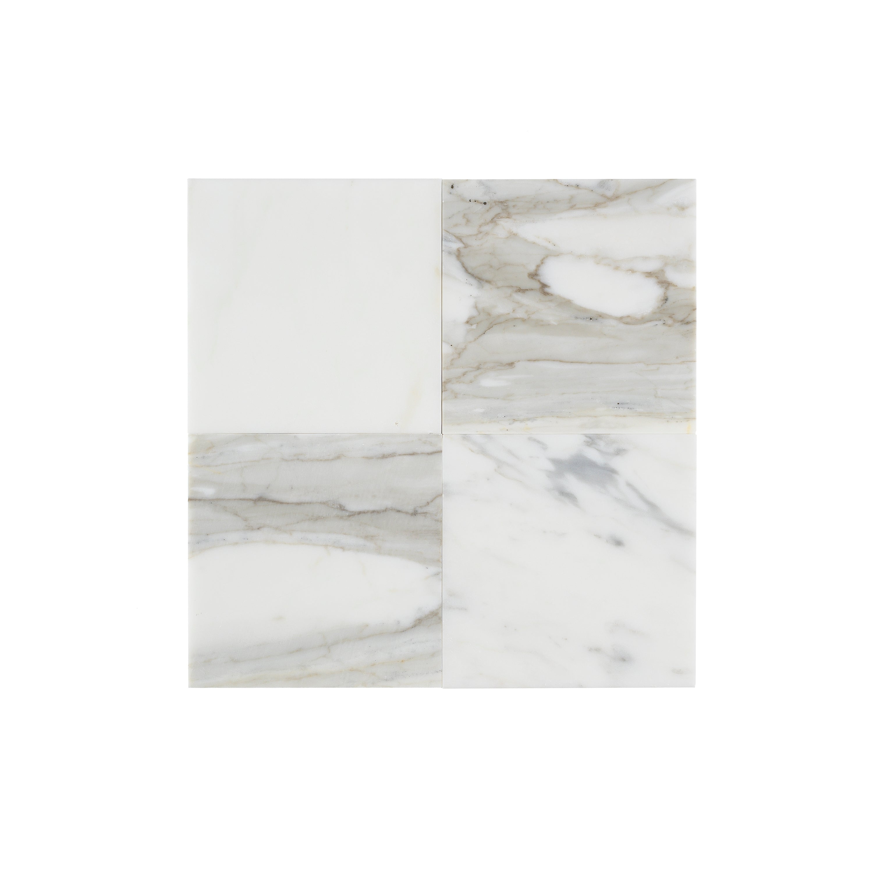 S116 Revontulitaulut レヴォントゥレット ガラスフィンランド Calacatta Gold 6x6 Marble Tile | Honed