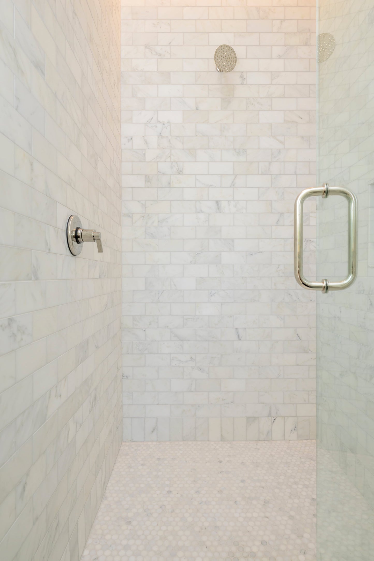 Casablanca Carrara 1 Inch Penny Round Mosaic Marble Tile | Honed-Main Inventory-All Products,Natural Stone-Riad Tile