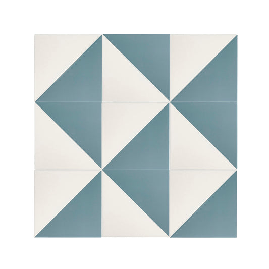50/50 Blue & White Ceramic Tile 8x8-Main Inventory-All Products,Patterns,Under 10-Riad Tile