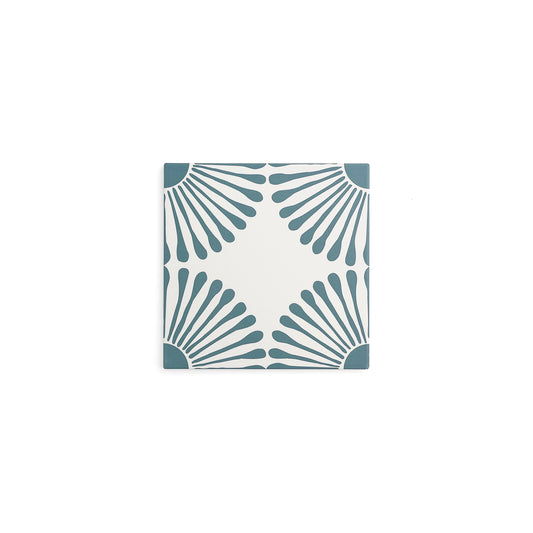 Sample: Dandelion Blue Ceramic Tile-Sample-Sample-Riad Tile