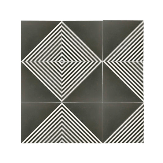 Nomad Black & White Ceramic Tile-Main Inventory-All Products,Patterns,Under 10-Riad Tile