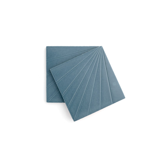 Tulum Blue 6x6 Dimensional Relief Artisan Ceramic Tile-Main Inventory-All Products,Patterns-Riad Tile