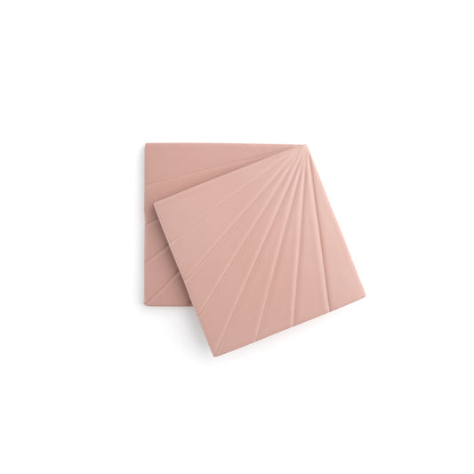 Tulum Pink 6x6 Dimensional Relief Artisan Ceramic Tile-Main Inventory-All Products,Patterns-Riad Tile