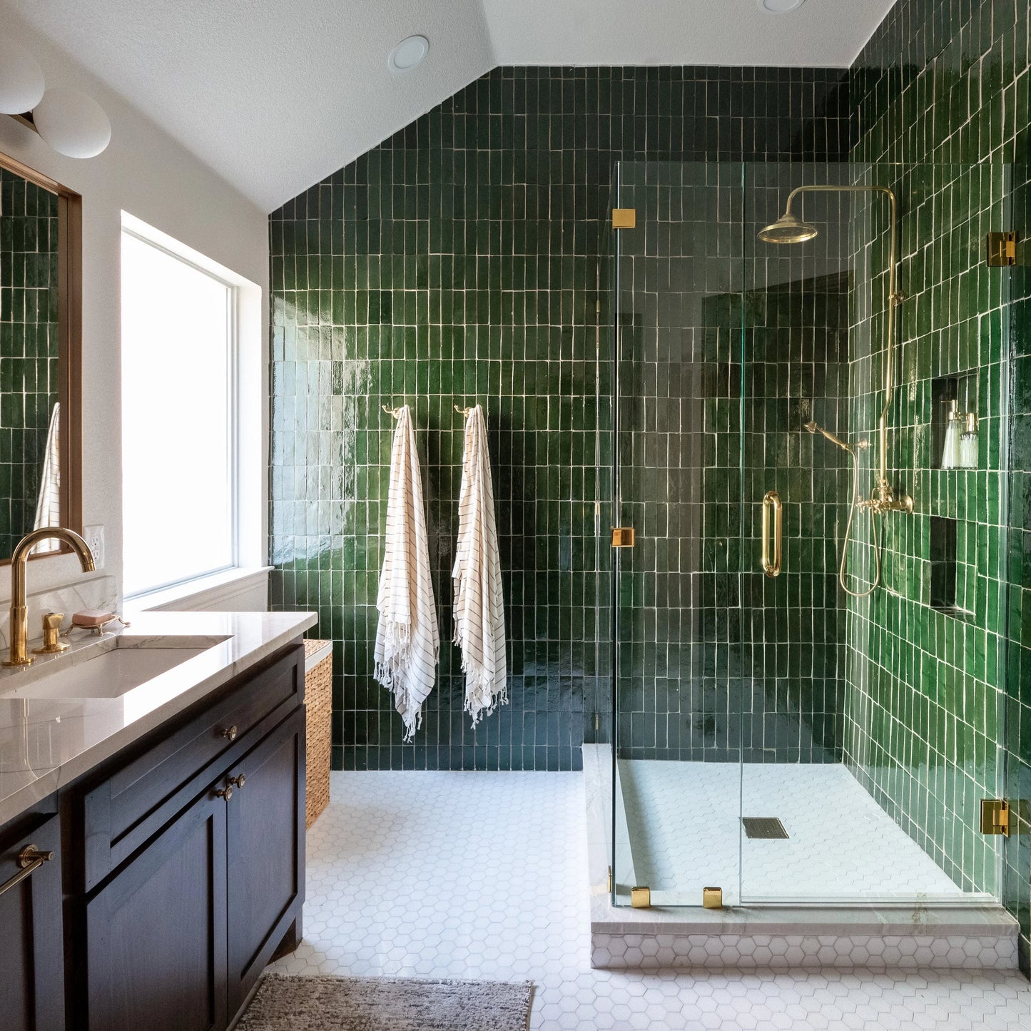 Emerald Green 2x6 Thin Bejmat Zellige Tile-Main Inventory-All Products,Solids,Zellige Tile-Riad Tile