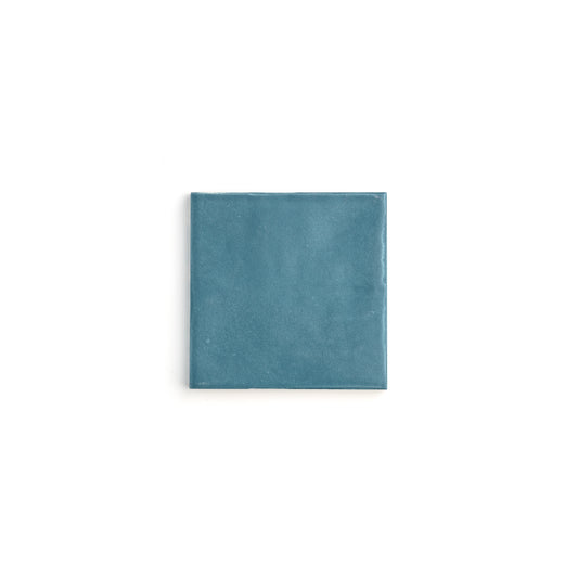 Sample: Aegean Blue 4x4 Formed Ceramic Tile | Matte (1 sample piece)-Sample-Sample-Riad Tile