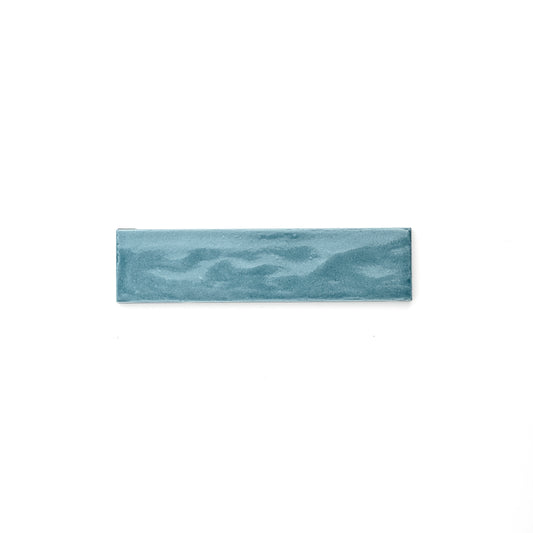 Sample: Aegean Blue 2x8 Formed Ceramic Tile | Glossy (1 sample piece)-Sample-Sample-Riad Tile