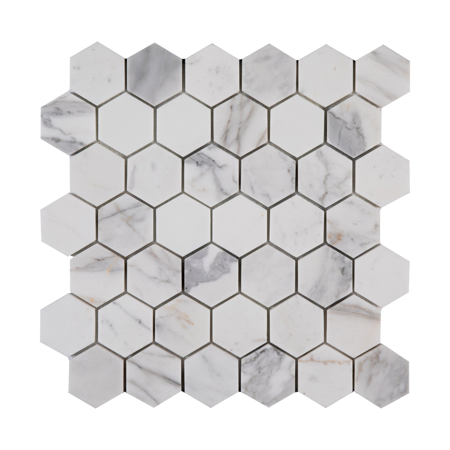 Sample: Italian Statuary 2 Inch Hexagon Marble | Honed-Sample-Sample-Riad Tile