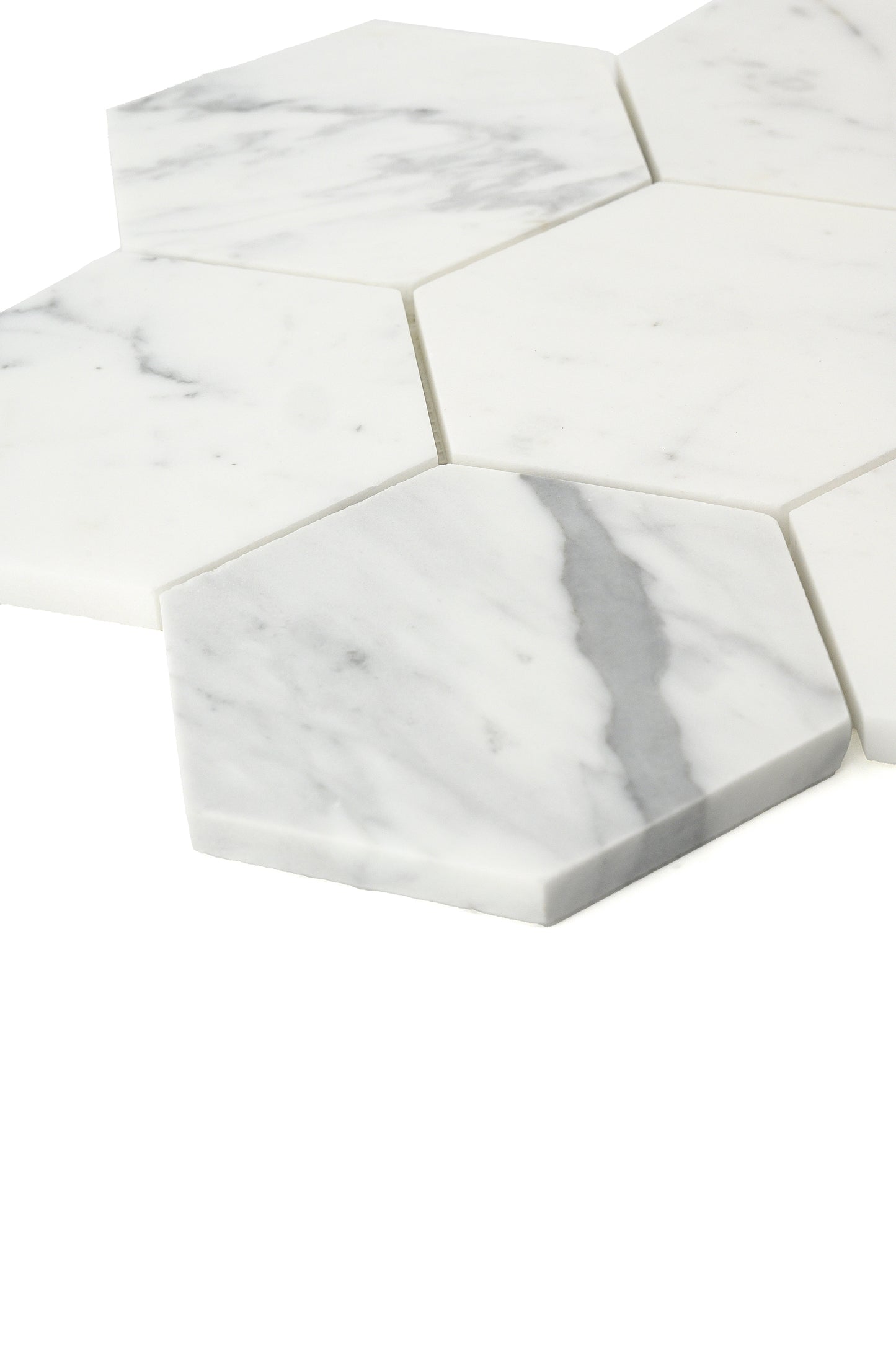 Italian Statuary 5 Inch Hexagon Marble | Honed-Main Inventory-All Products,Natural Stone-Riad Tile