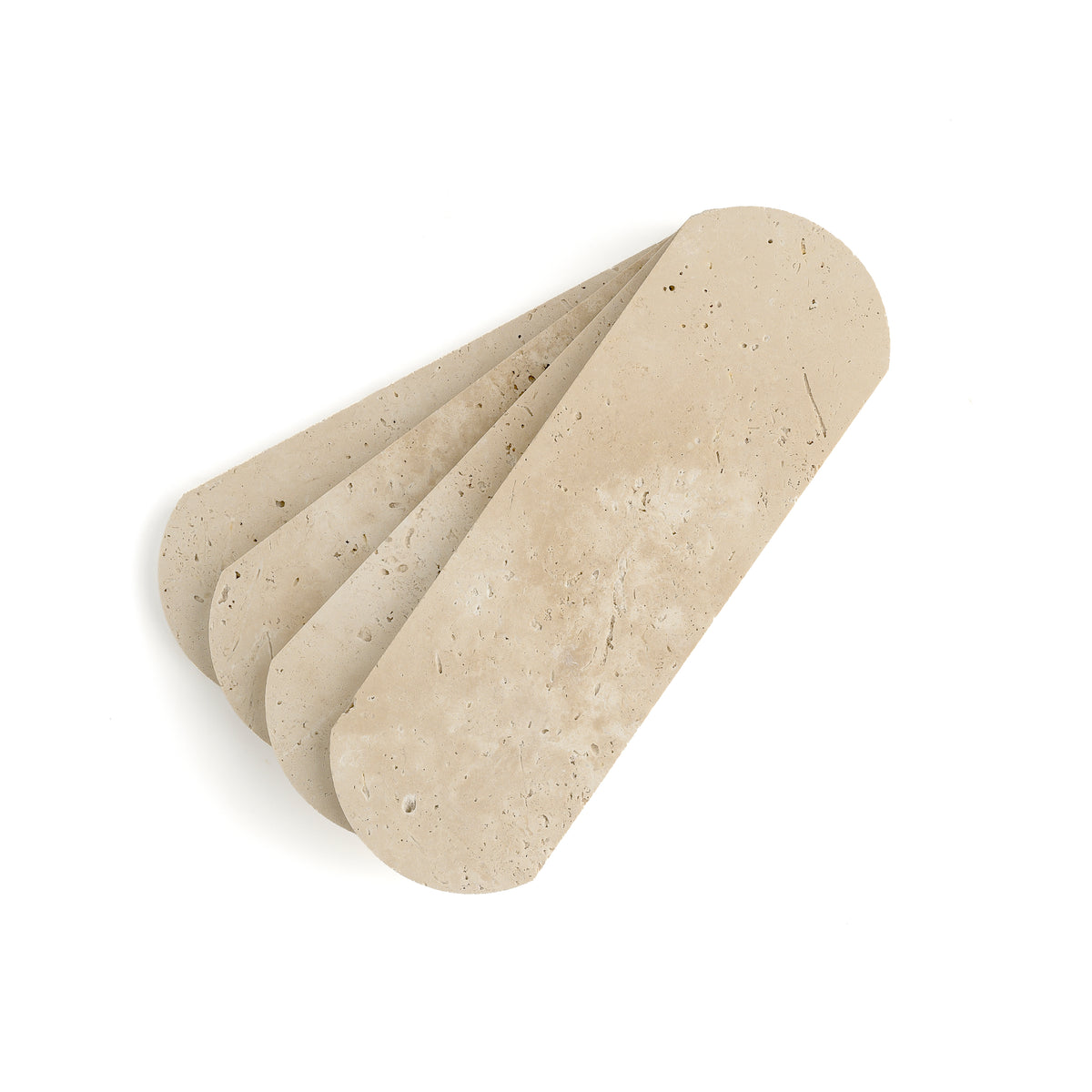 Sample: Beige Travertine 3x9 Oval Tile | Honed (sample = 1 tile)-Sample-Sample-Riad Tile