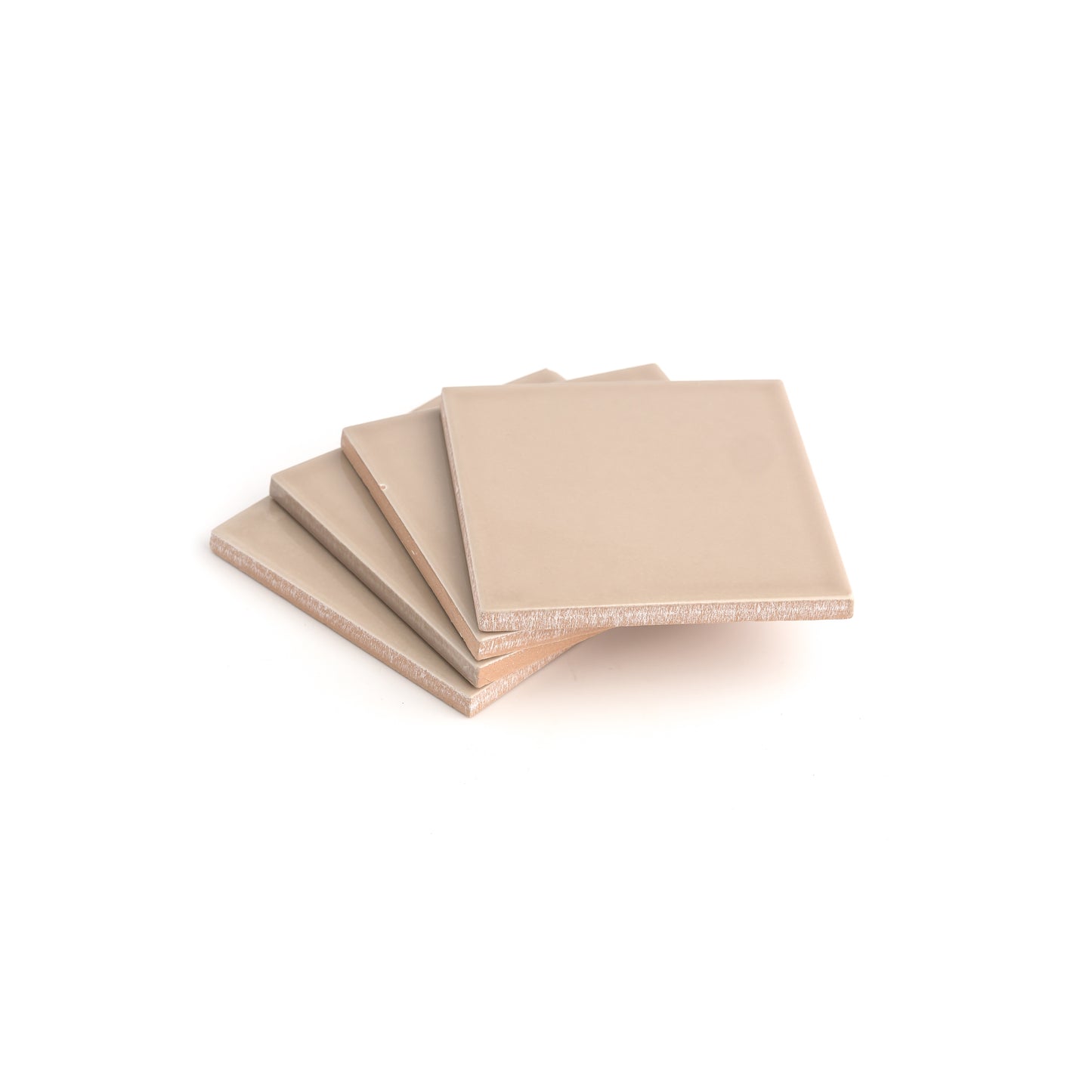 Khaki 4x4 Ceramic Tile | Glossy-Main Inventory-All Products,Neutral Ceramic,Solids,Under 10-Riad Tile