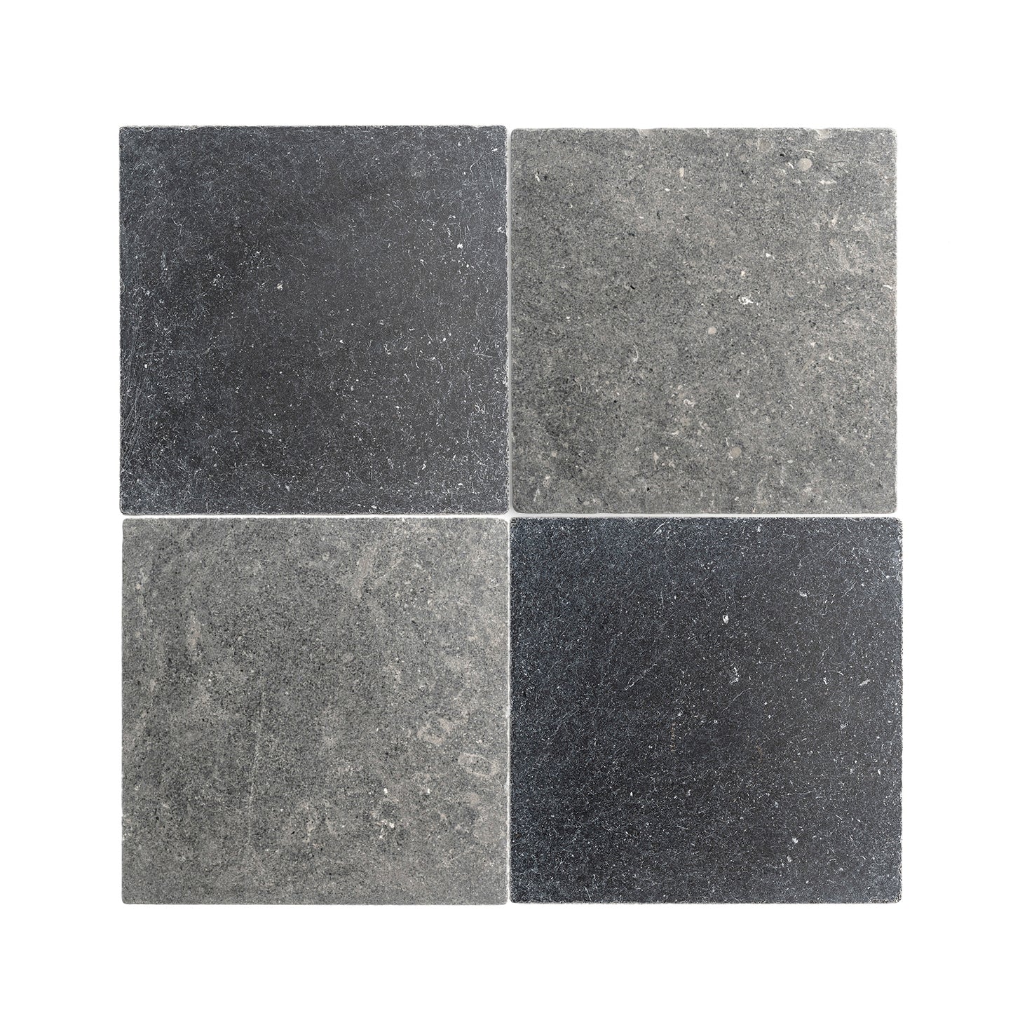 Akal Dark & Cinder 12x12 Moroccan Limestone & Marble | Tumbled & Honed – Checkerboard Bundle-Main Inventory-All Products,Checkerboard-Riad Tile