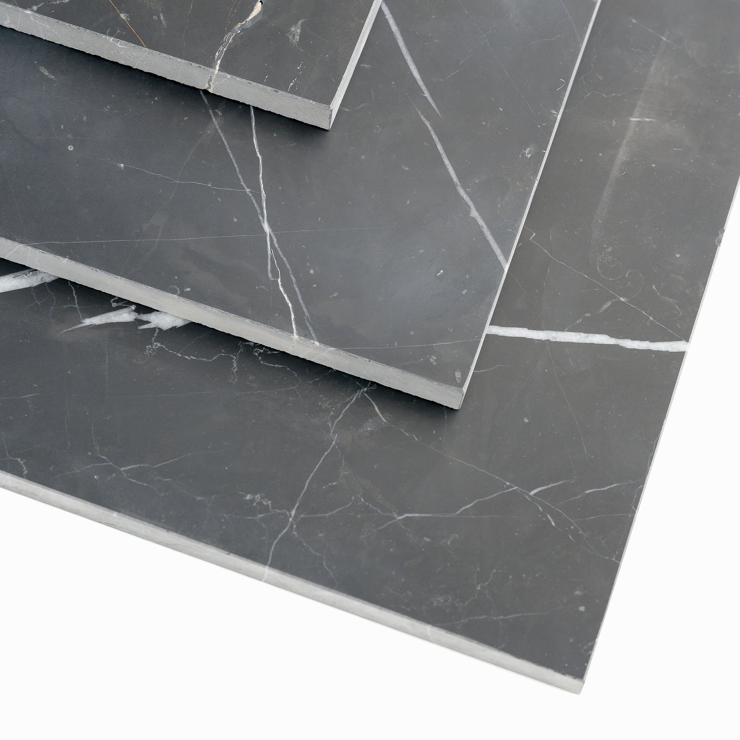 Nero Marquina 18x18 Marble Tile | Honed-Main Inventory-All Products,Natural Stone-Riad Tile