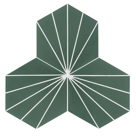Sample: Nola Green Cement Tile-Sample-Sample-Riad Tile