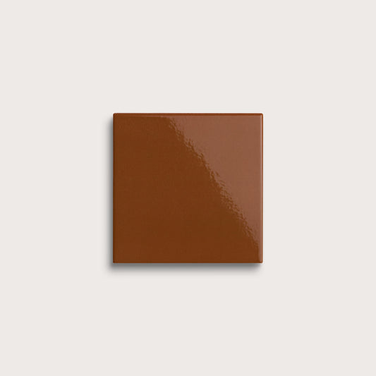 Amber ceramic tile, 4 by 4 inches, gloss finish