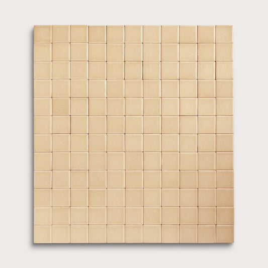 Bone ceramic tile, 2 by 2 inch mosaic, matte finish