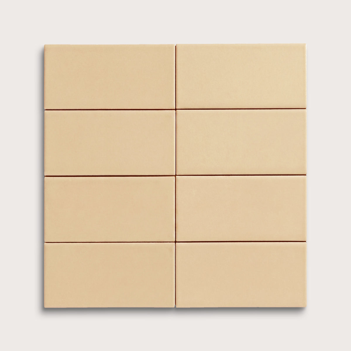 Bone ceramic tile, 2 by 4 inches, matte finish