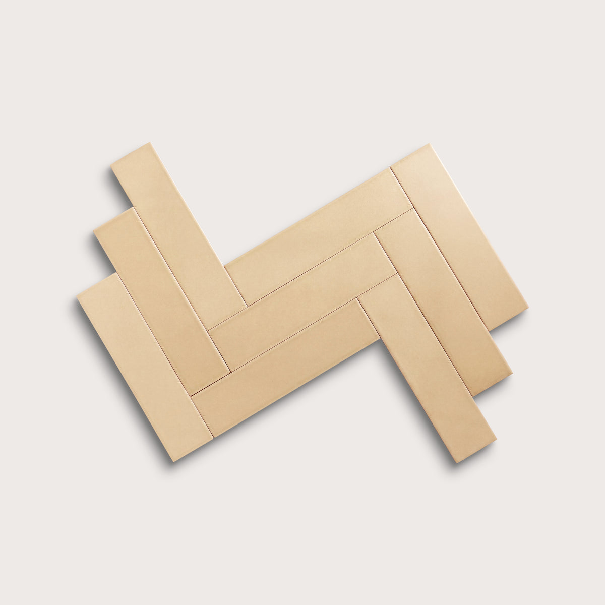 Bone ceramic tile, 3 by 12 inches, matte finish