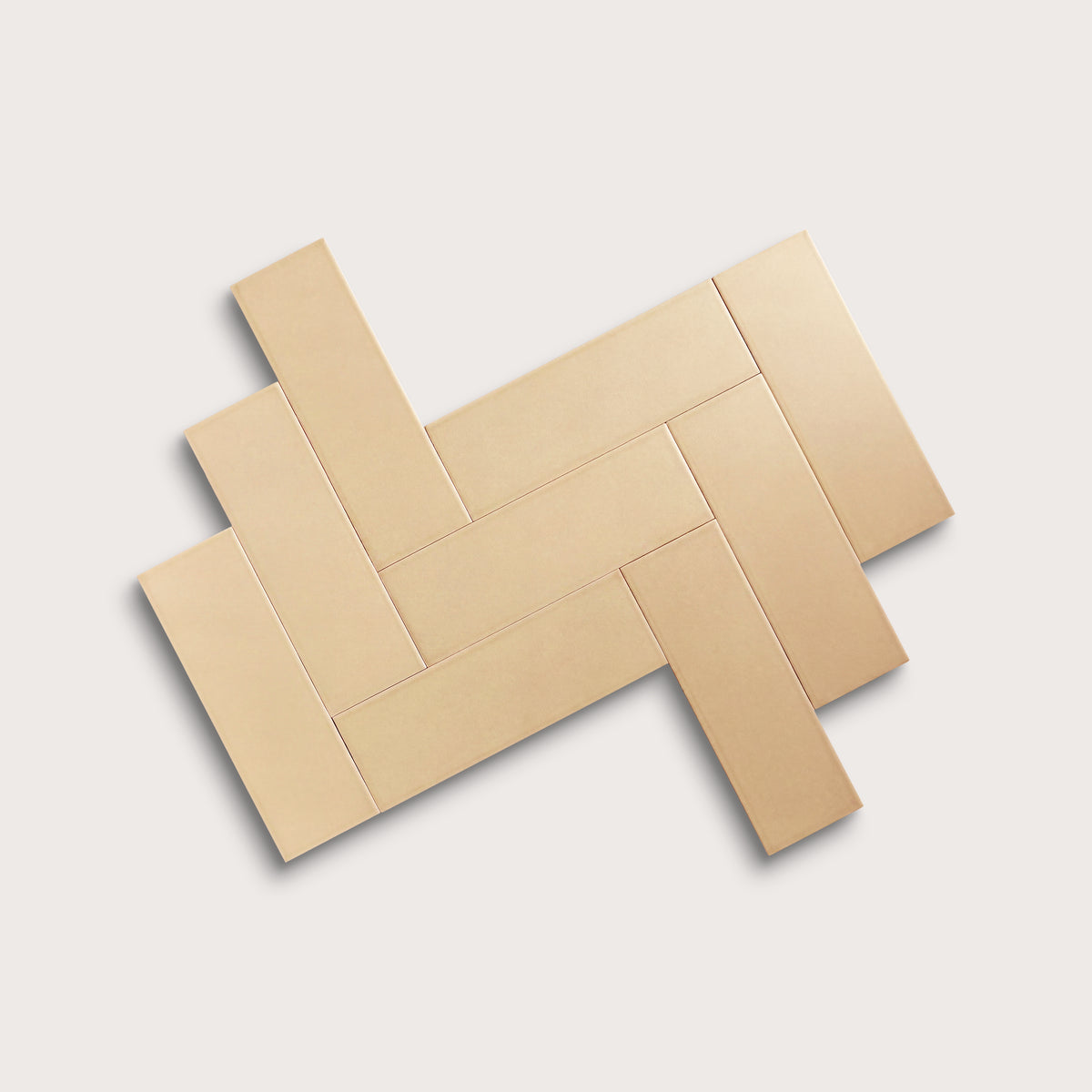 Bone ceramic tile, 4 by 12 inches, matte finish