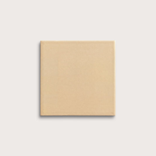 Bone ceramic tile, 6 by 6 inches, matte finish