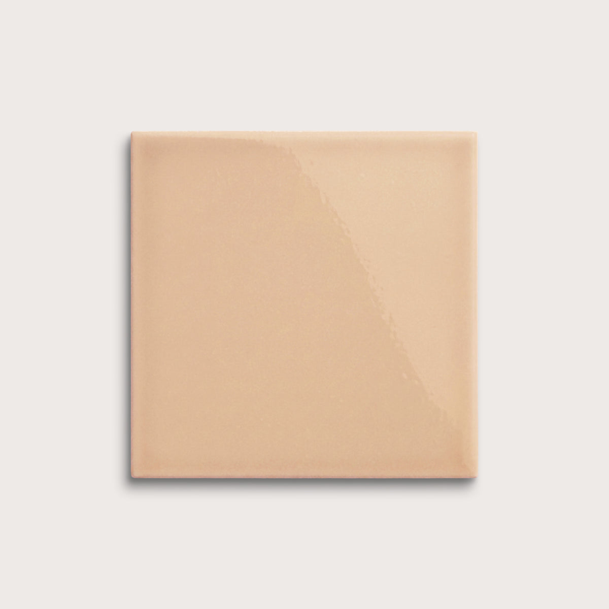 Bone ceramic tile, 8 by 8 inches, gloss finish