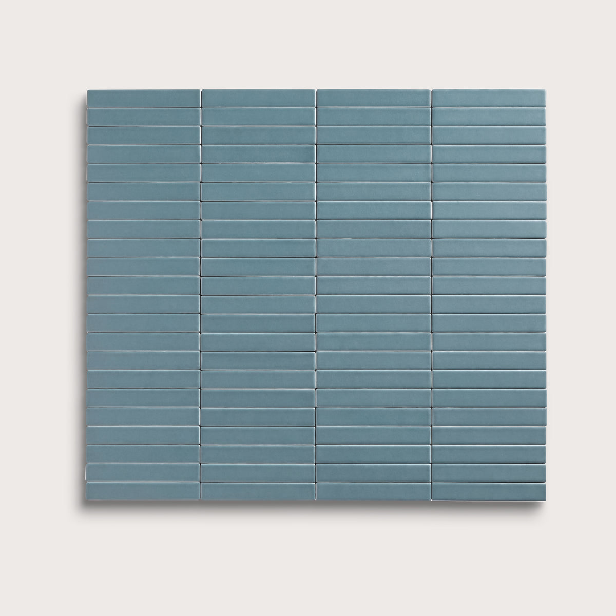 Blue Sky ceramic tile, 1 by 6 inch stacked mosaic, matte finish