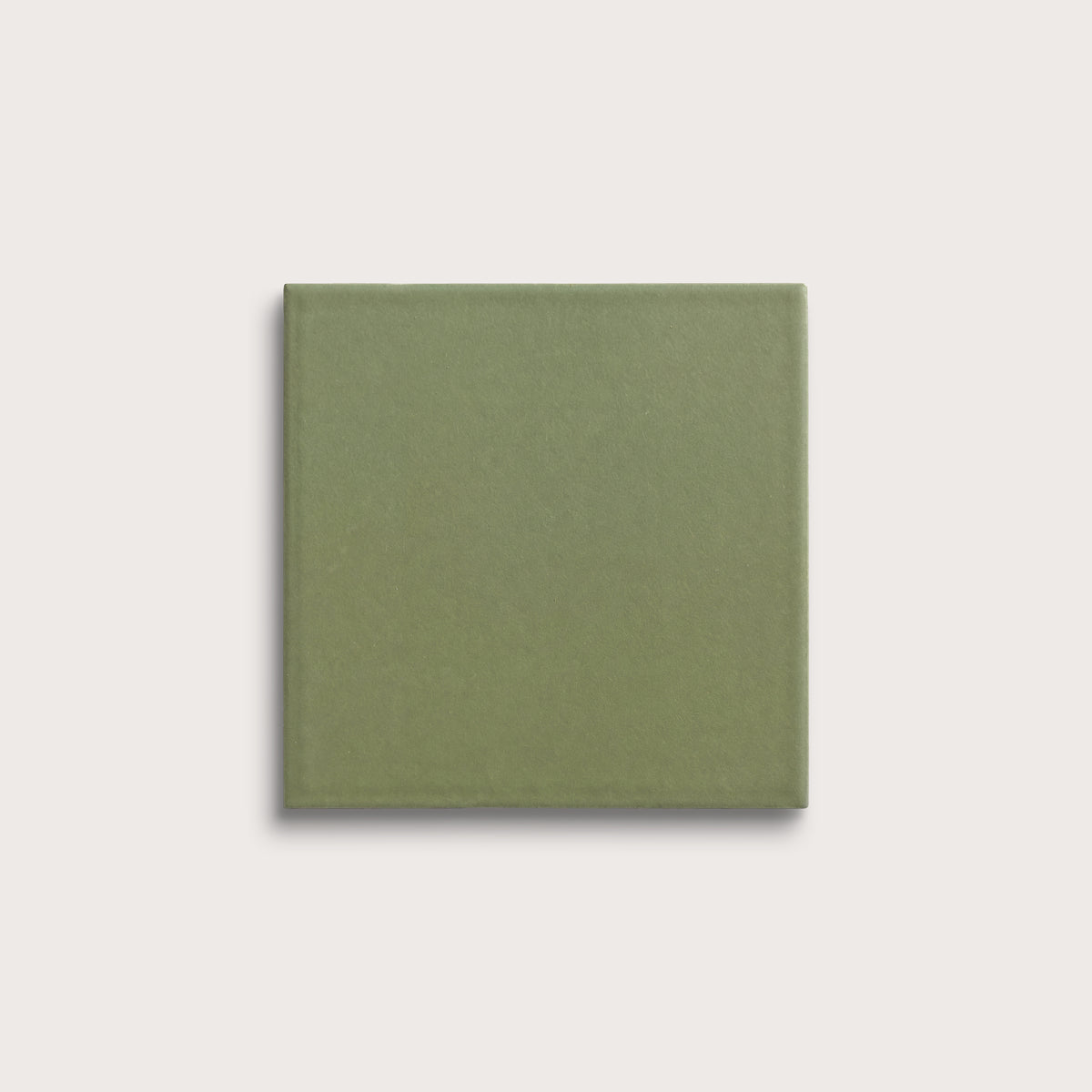 Cactus Green ceramic tile, 6 by 6 inches, matte finish