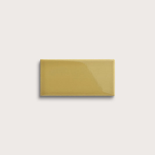 Citron ceramic tile, 3 by 6 inches, gloss finish