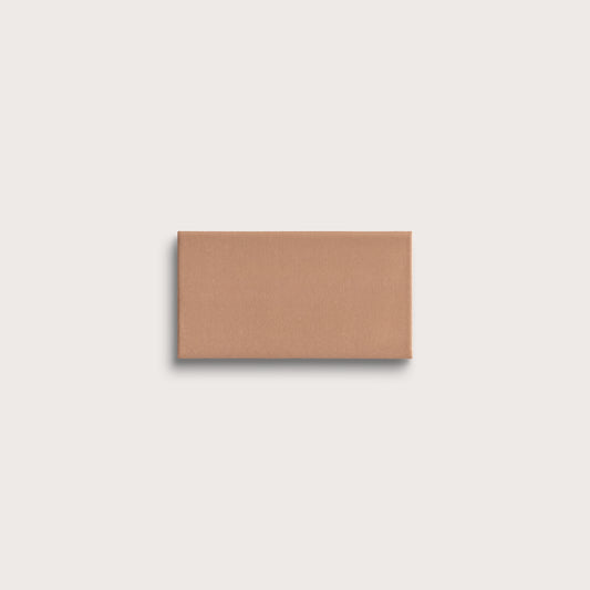 Clay ceramic tile, 2 by 4 inches, matte finish