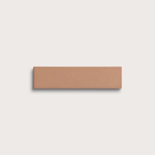 Clay ceramic tile, 2 by 8 inches, matte finish