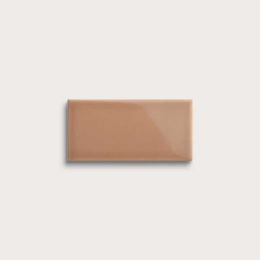 Clay ceramic tile, 3 by 6 inches, gloss finish