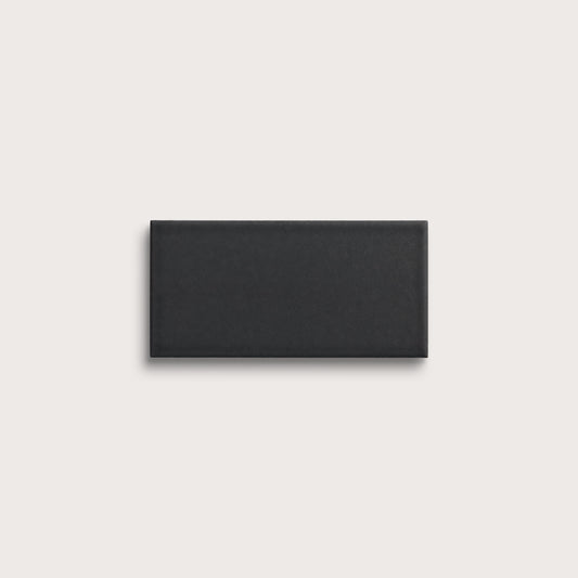 Deep Black ceramic tile, 3 by 6 inches, matte finish