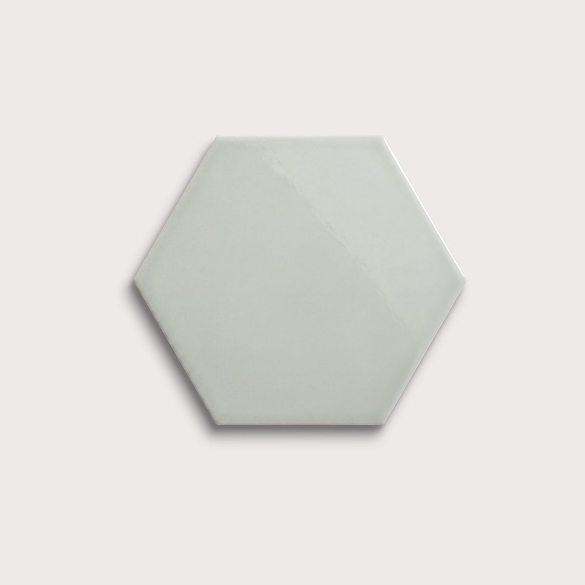 Echo ceramic tile, 8 inch hex, gloss finish