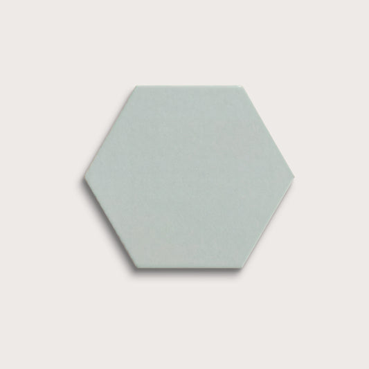 Echo ceramic tile, 8 inch hex, matte finish