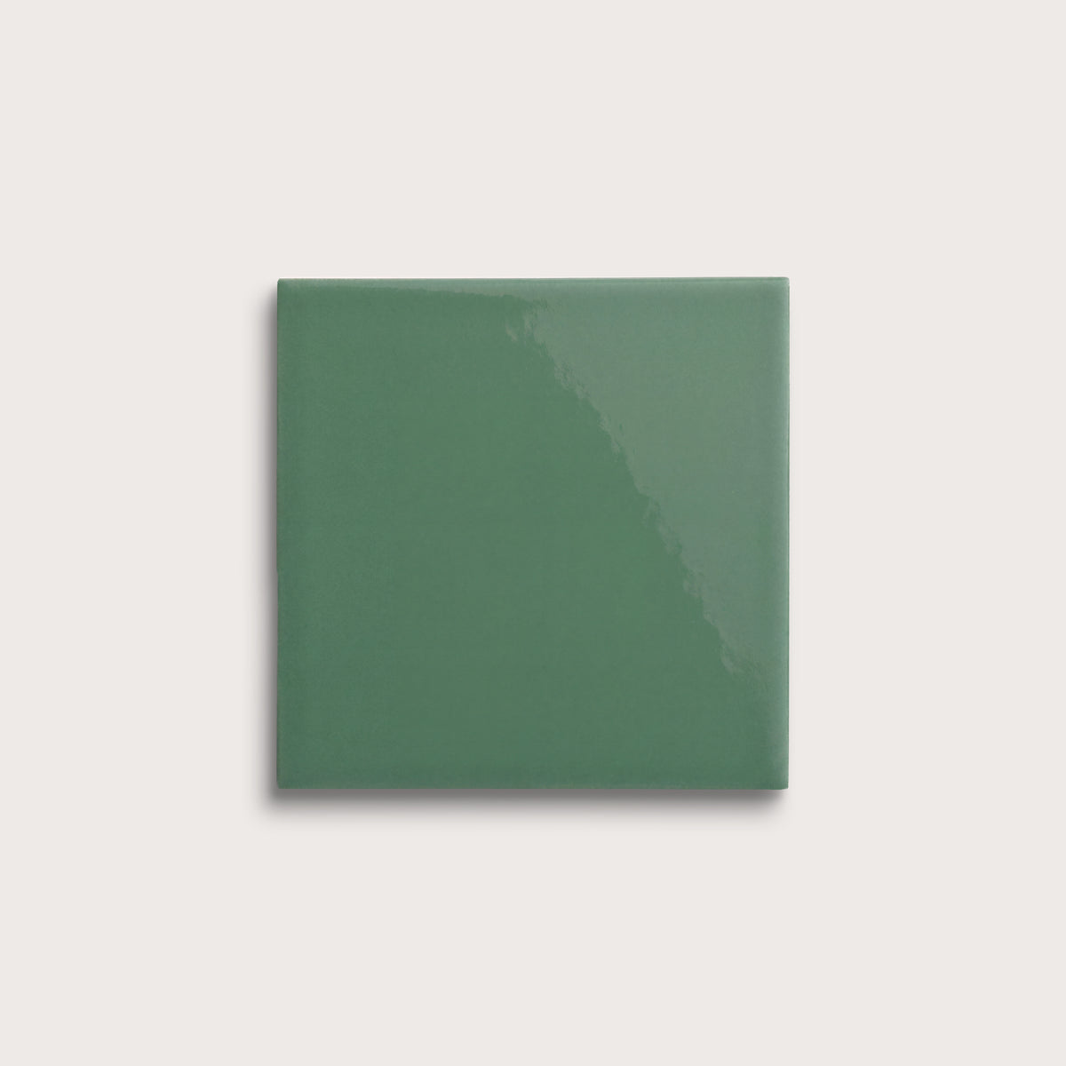 Evergreen ceramic tile, 6 by 6 inches, gloss finish