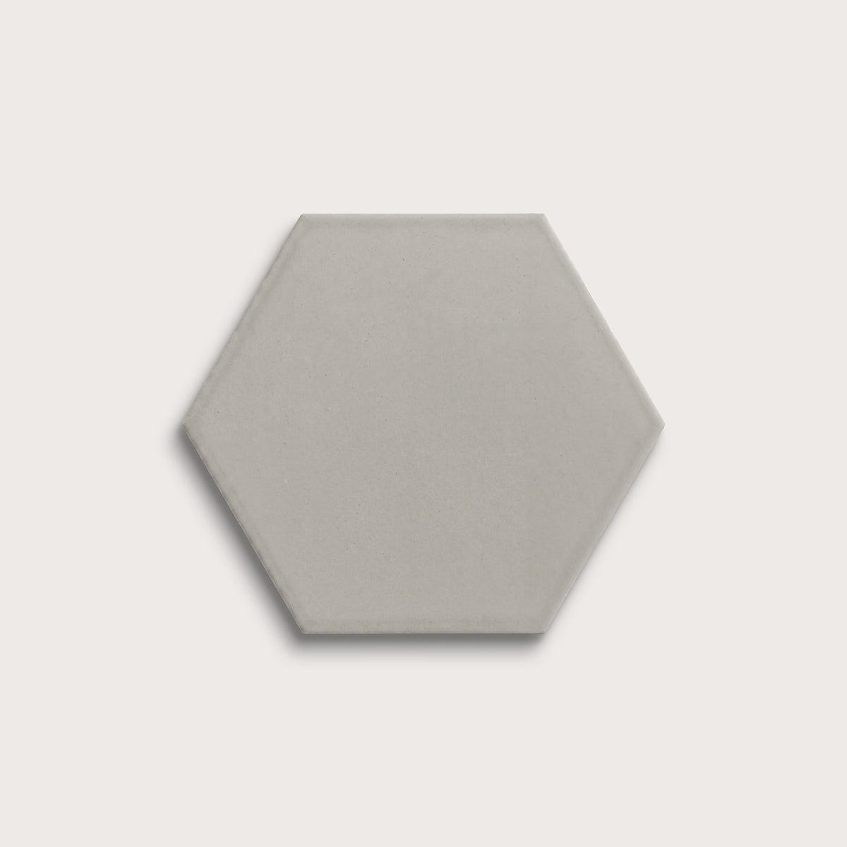 Fog ceramic tile, 8 inch hex, matte finish