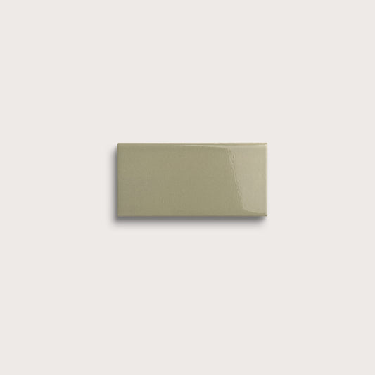 Ghetty Green ceramic tile, 2 by 4 inches, gloss finish
