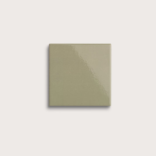 Ghetty Green ceramic tile, 4 by 4 inches, gloss finish