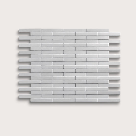 Haze ceramic tile, 1 by 6 inch subway mosaic, matte finish