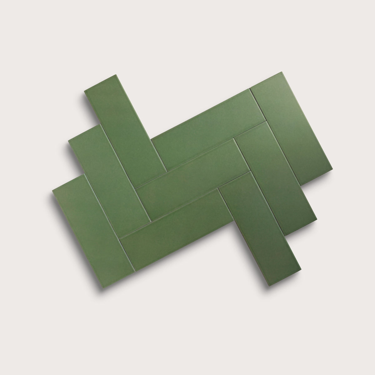 Kale ceramic tile, 4 by 12 inches, matte finish