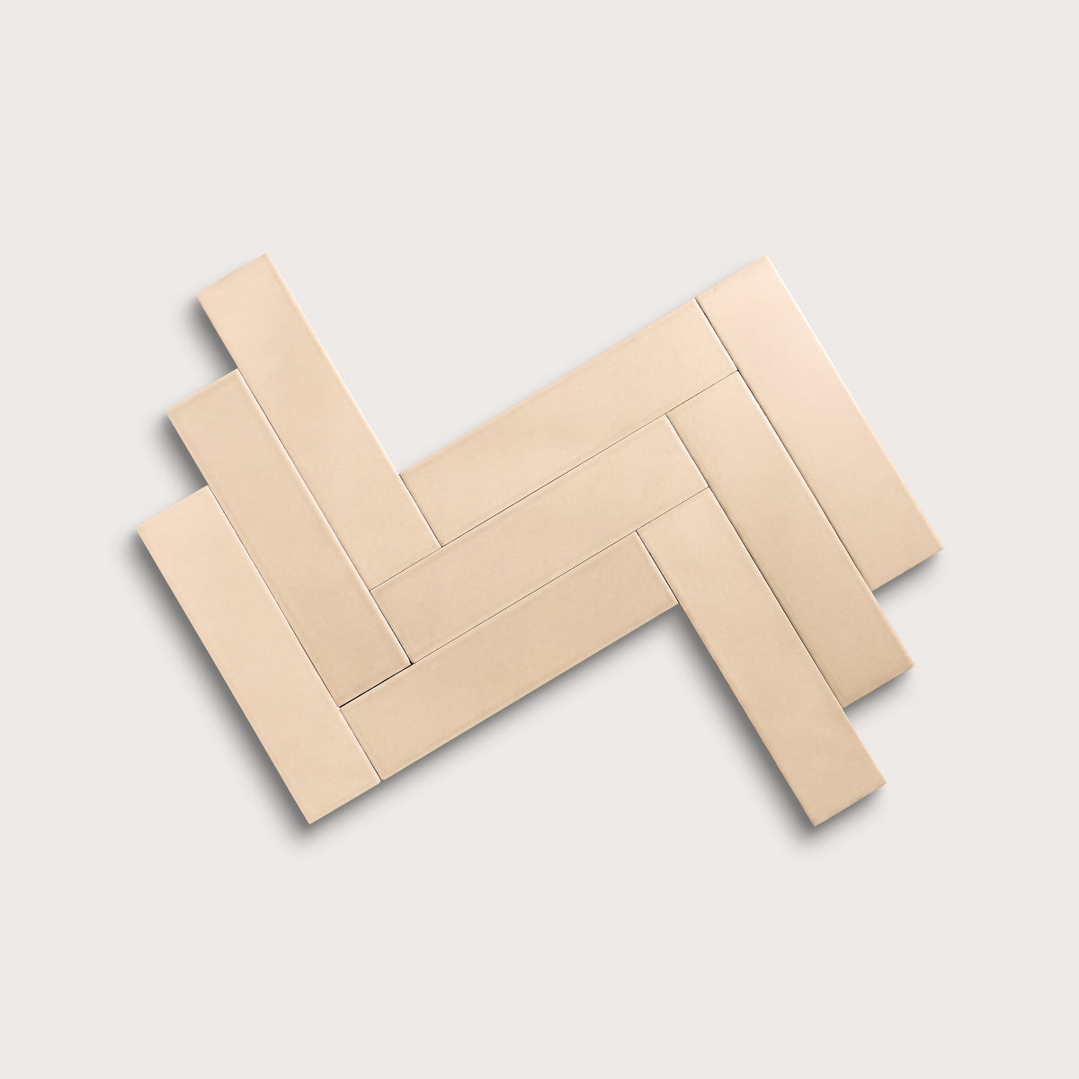 Latte ceramic tile, 3 by 12 inches, matte finish