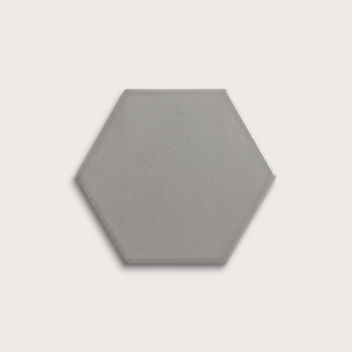 Lunar ceramic tile, 8 inch hex, matte finish