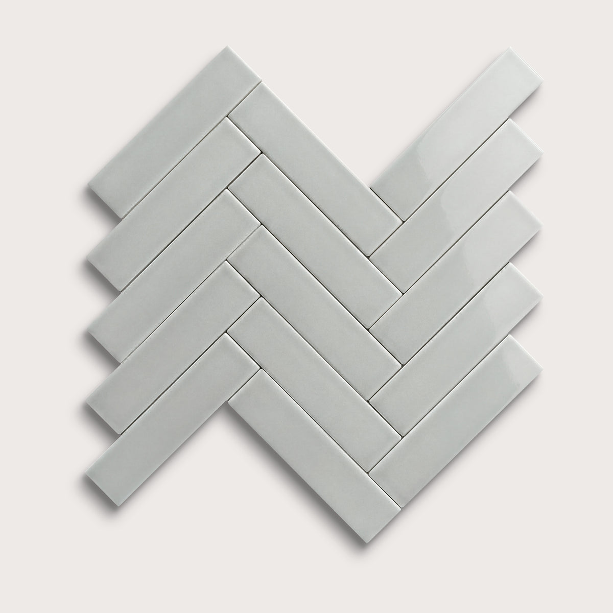Misty ceramic tile, 2 by 8 inches, gloss finish
