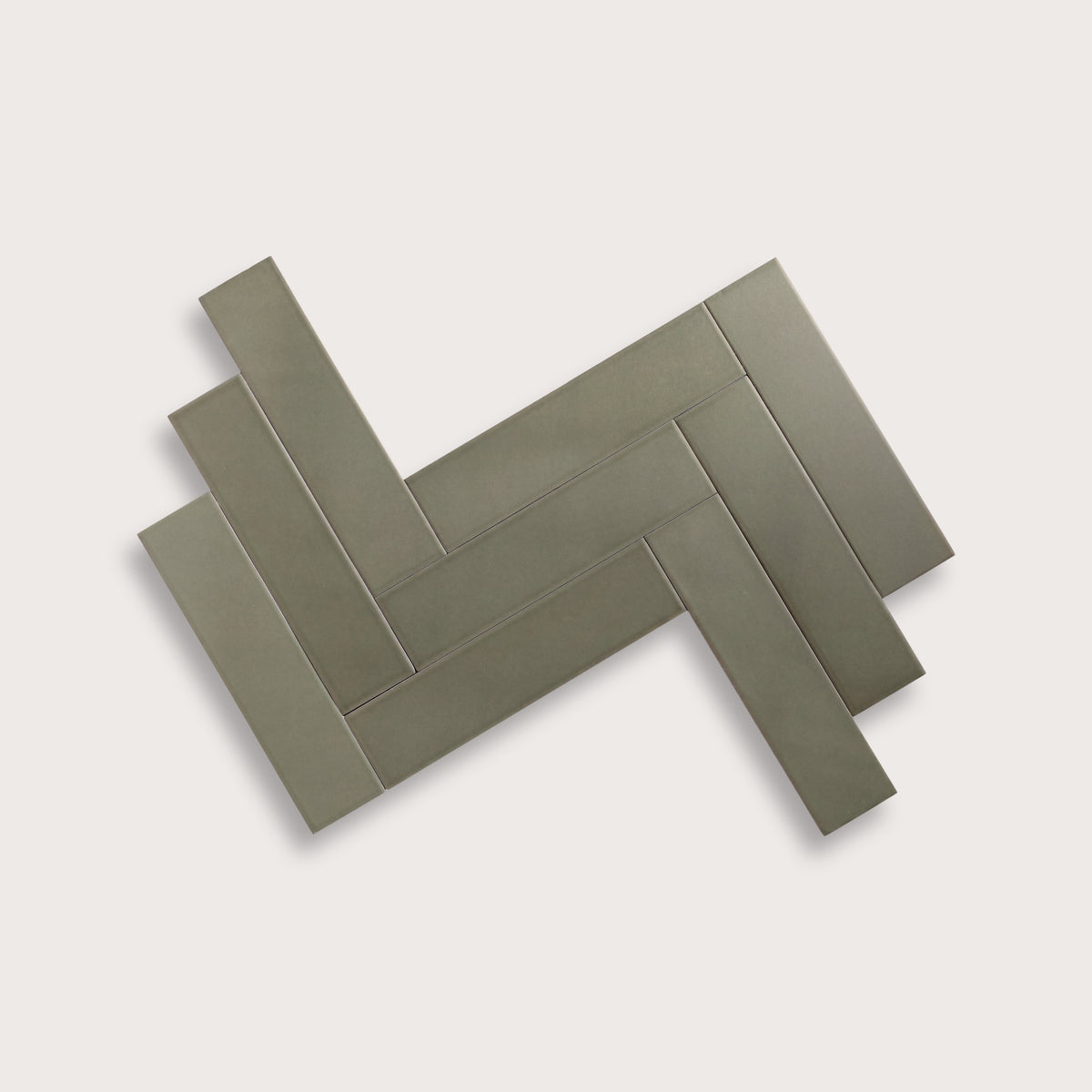Moss ceramic tile, 3 by 12 inches, matte finish