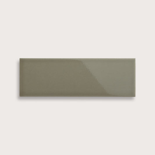 Moss ceramic tile, 4 by 12 inches, gloss finish