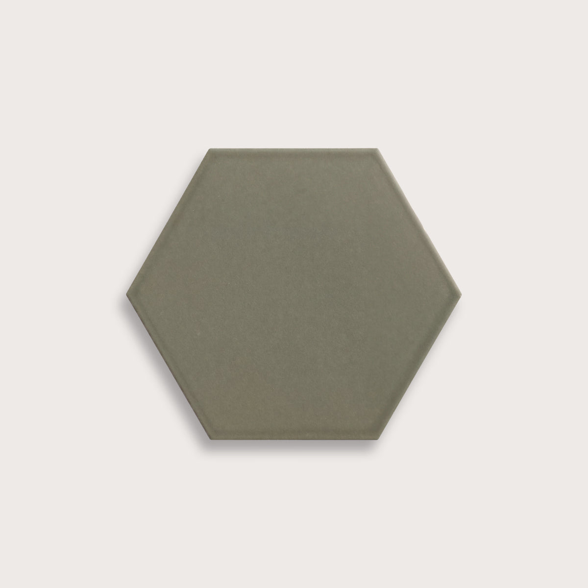 Moss ceramic tile, 8 inch hex, matte finish