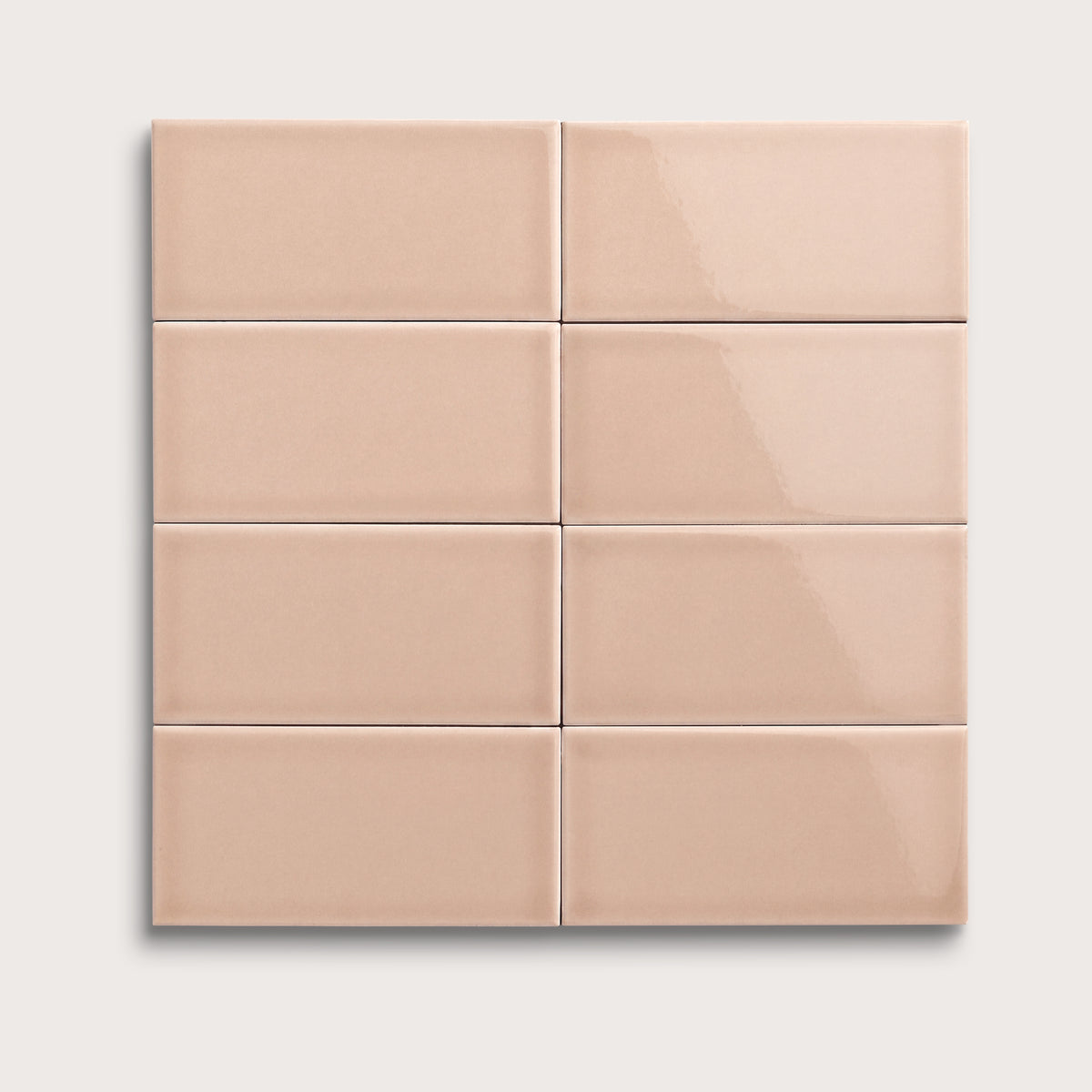 Petal ceramic tile, 3 by 6 inches, gloss finish