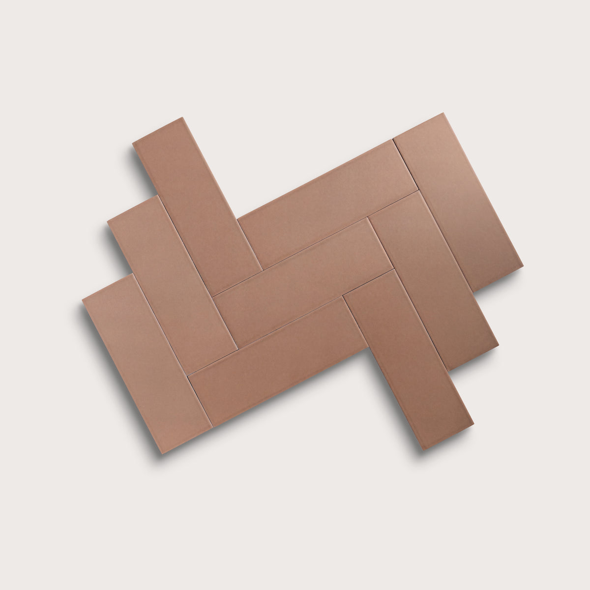 Petal ceramic tile, 4 by 12 inches, matte finish