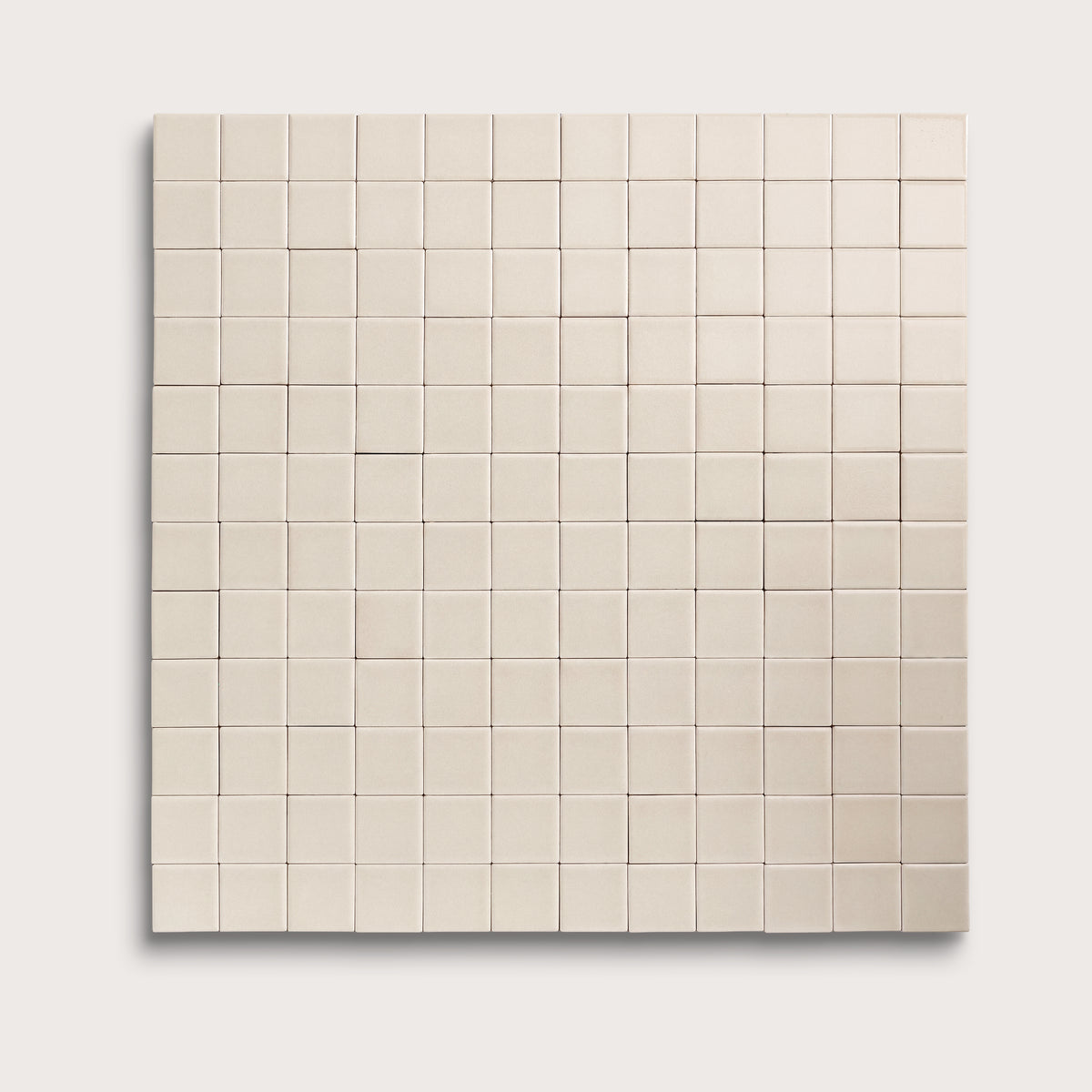 Shell ceramic tile, 2 by 2 inch mosaic, gloss finish