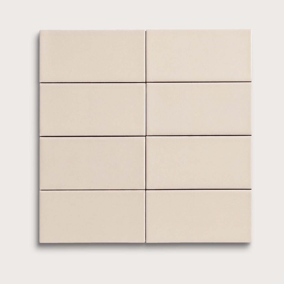 Shell ceramic tile, 2 by 4 inches, matte finish