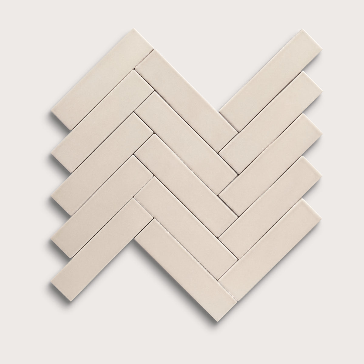 Shell ceramic tile, 2 by 8 inches, matte finish